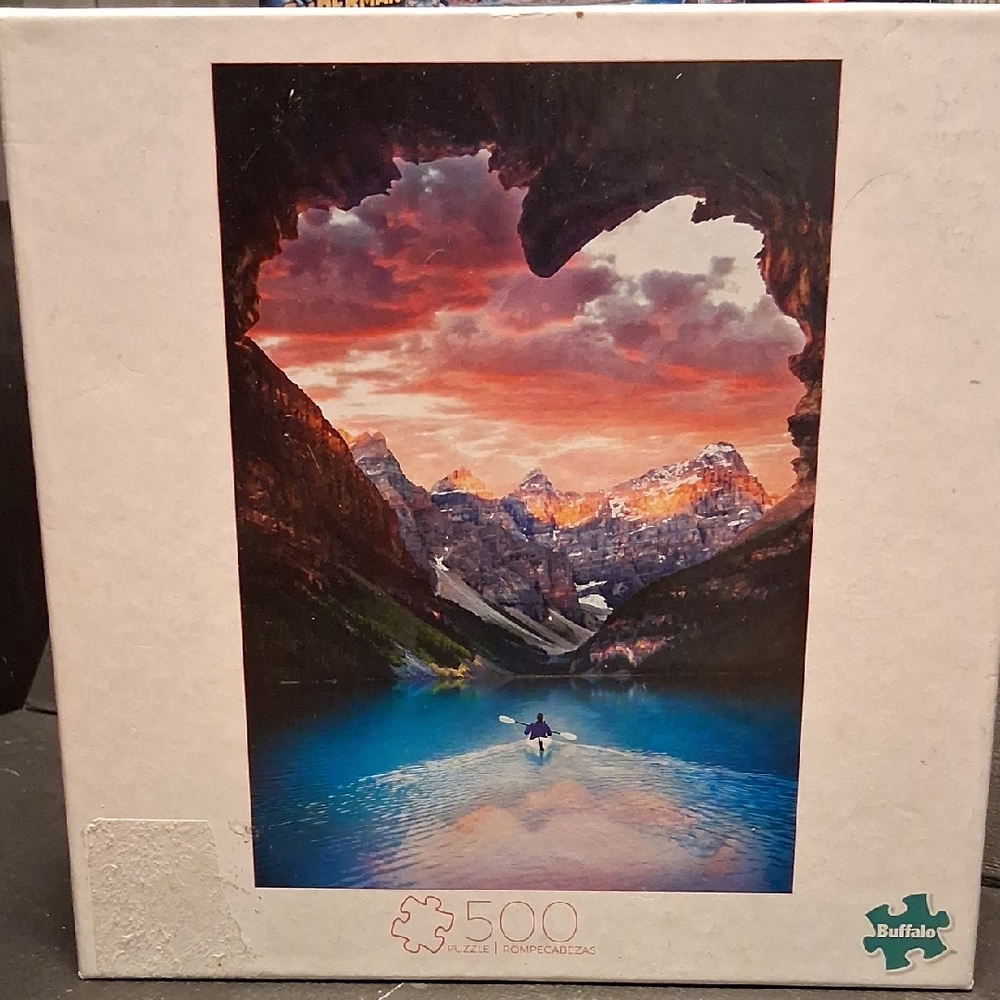 Buffalo 500-Piece Puzzle with Vibrant Sunset